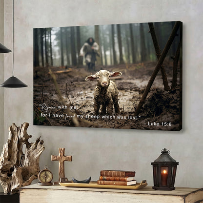 Jesus Running After the Lost Lamb – A Reminder of God’s Love | Canvas Wall Art