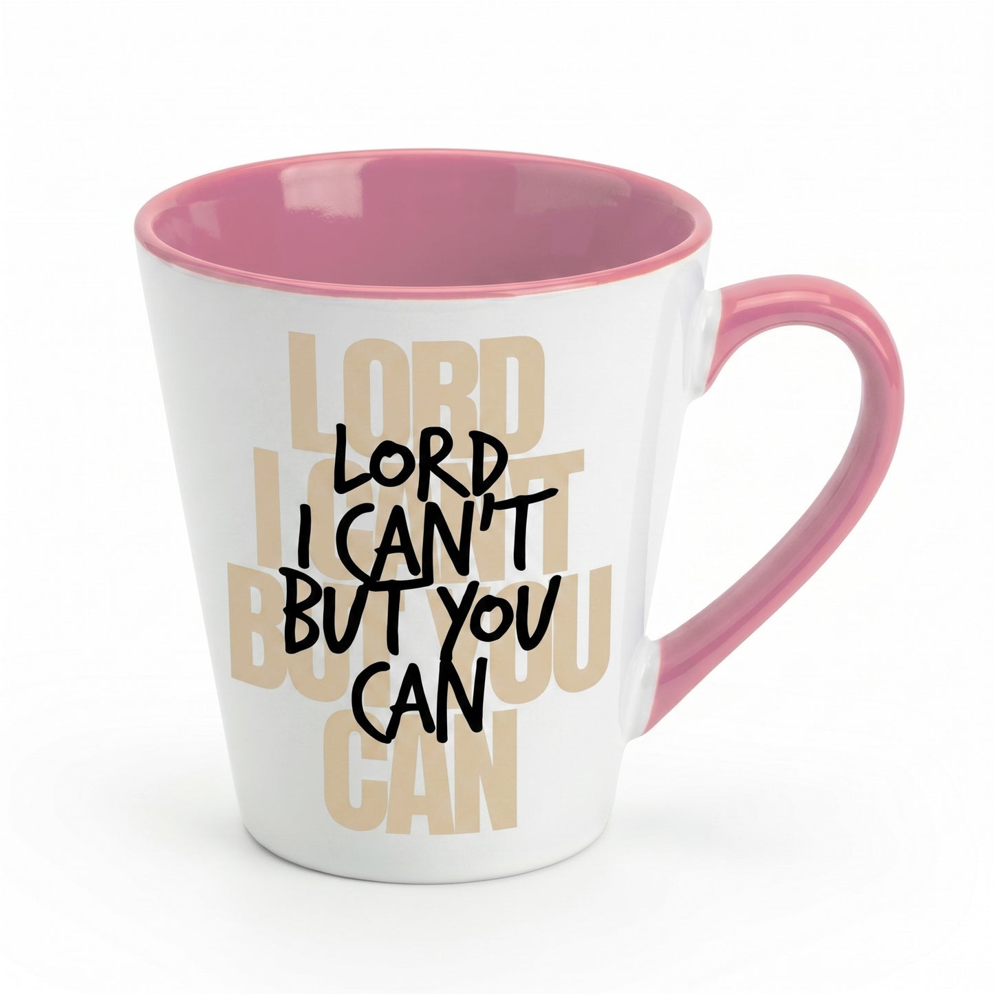 Lord I Can't But You Can Coffee Mug - Inspirational Christian Faith Mug - Daily Reminder of God's Strength & Love