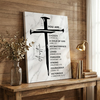 Personalized Christian Affirmations for Men – Custom Name Wall Art Gift for Son, Husband, Brother or Him