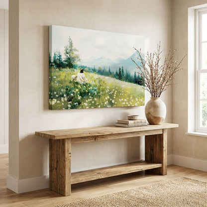 The Creator's Rest  Jesus Overlooking the Mountain Majesty Wall Decor